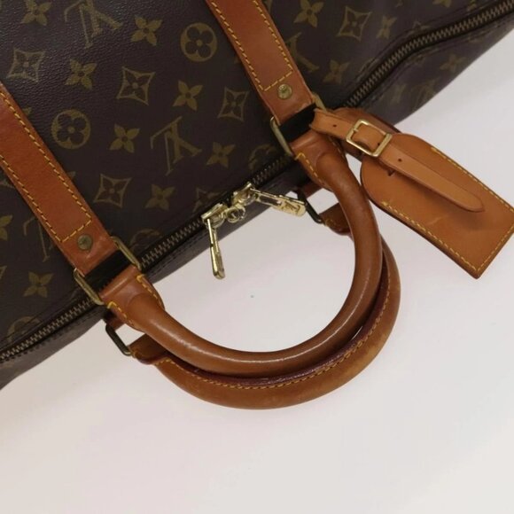LOUIS VUITTON Monogram Keepall 55 Boston Bag M41424 LV Auth 134396 - Picture 8 of 16